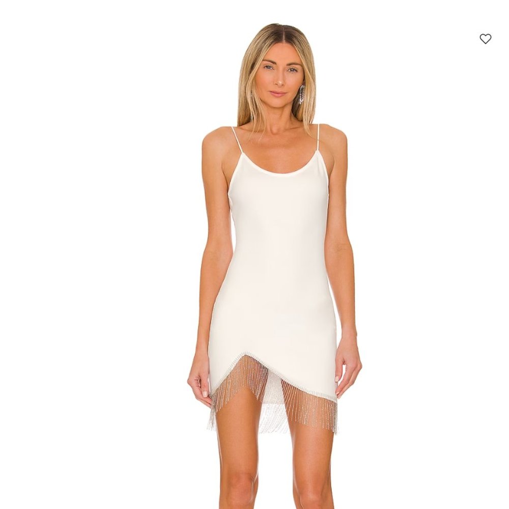 REVOLVE superdown Elaine Fringe Dress in White